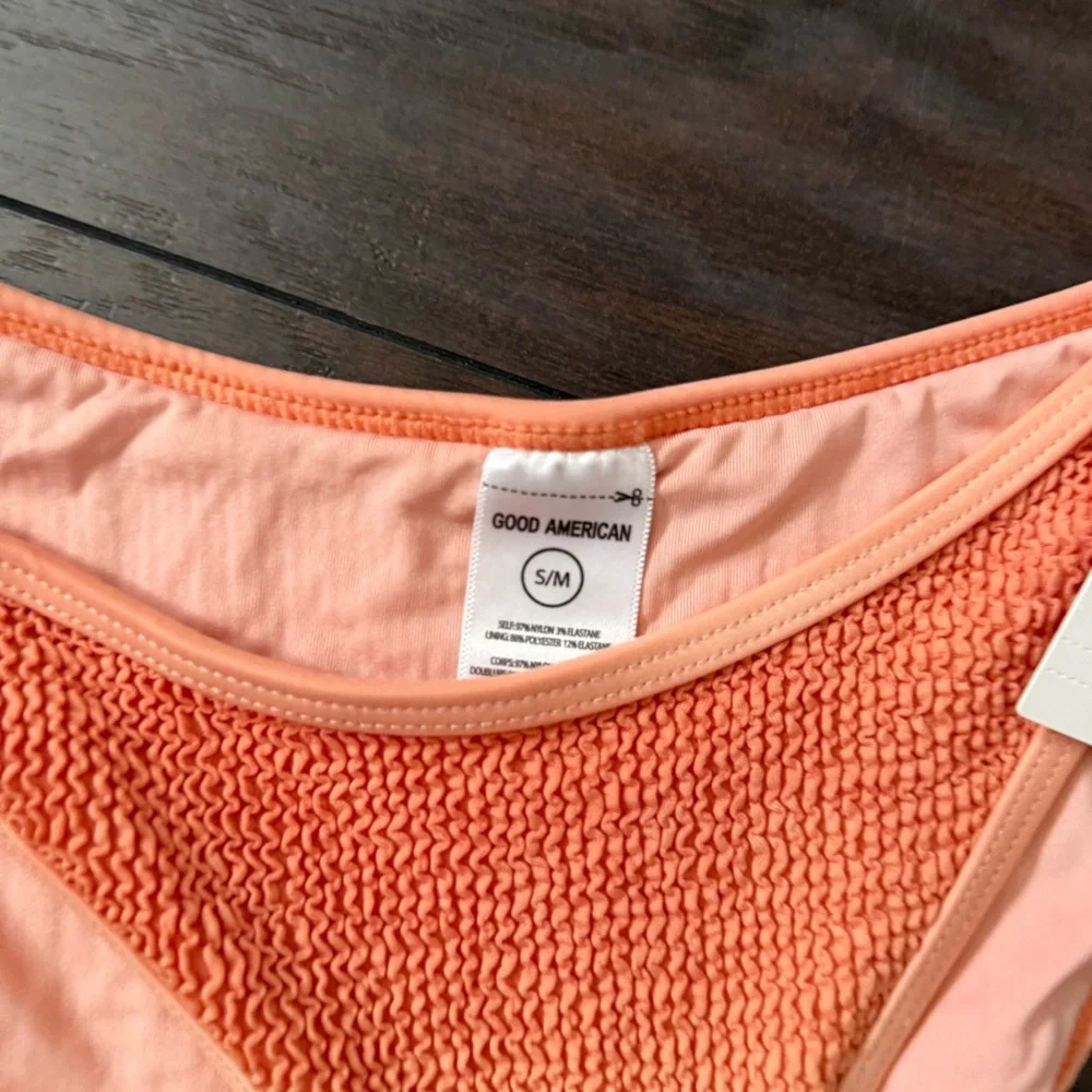 NEW Good American Always Fits Classic Bikini Bottom in Peach Ombre Size S/M - Picture 4 of 5